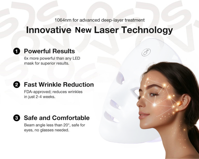 7 Lasers LED therapy Mask | Rechargeable LED face mask