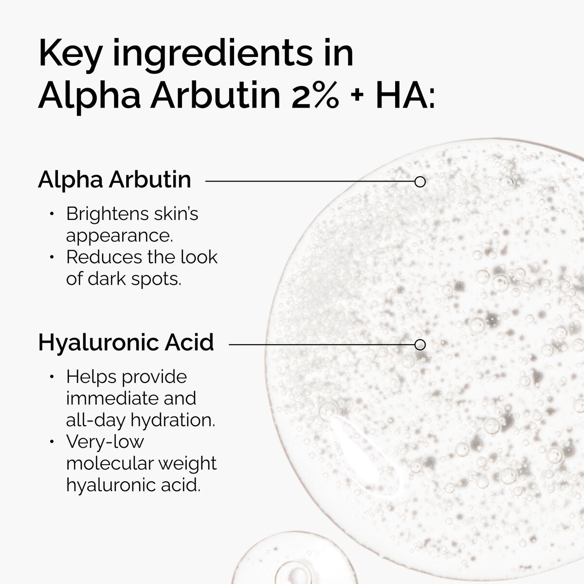 Alpha Arbutin 2% + Hyaluronic Acid for Hyperpigmentation