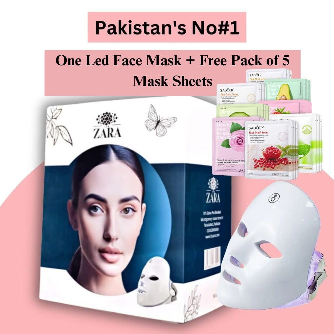 7 Lasers  LED therapy Mask | Rechargeable LED face mask
