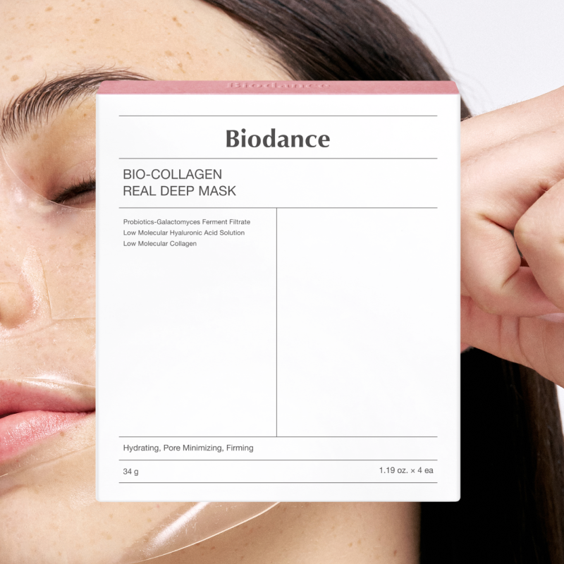 Bio collagen deep mask for intense skin hydration and elasticity boost, promoting firmer and smoother complexion.