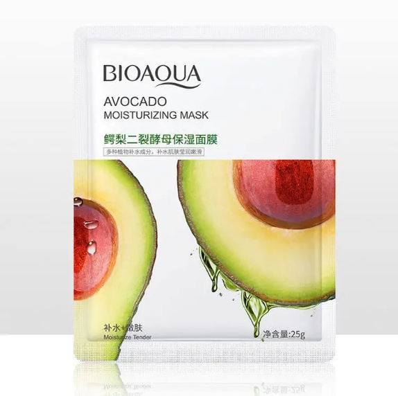 Bioaqua moisturizing face mask for deep skin hydration and nourishment, improving softness and glow.