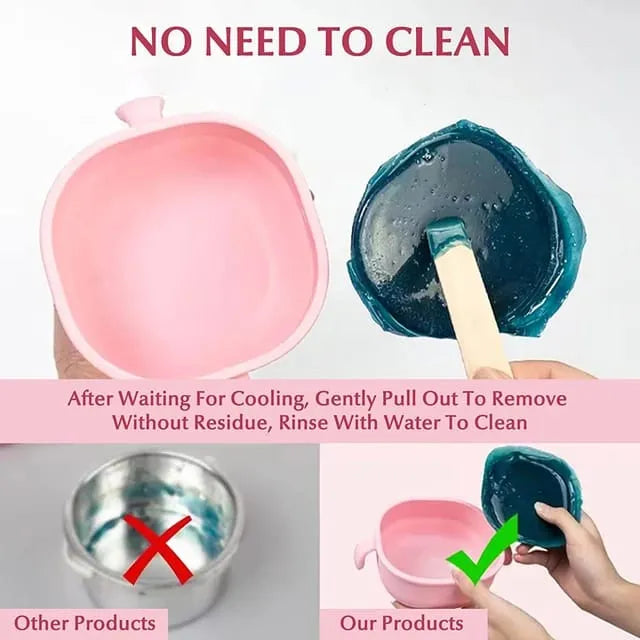 Convenient wax heater design that doesn't require cleaning melted wax beans, making hair removal hassle-free and easy to maintain.