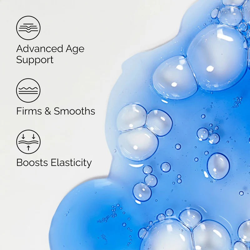 Serum benefits:  Advance Age support, firms & smooths and Boosts Elasticity.