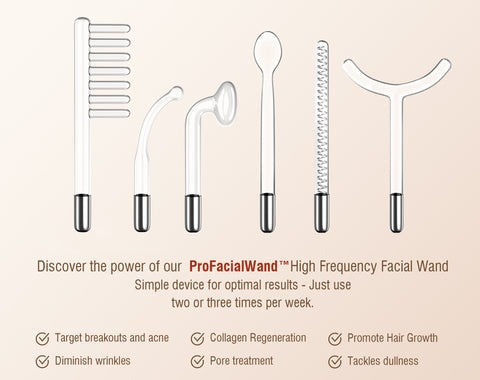 6 IN 1 Portable  High Frequency Facial Skin Wand