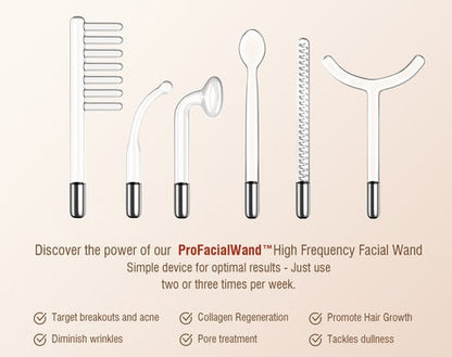 6 IN 1 Portable  High Frequency Facial Skin Wand