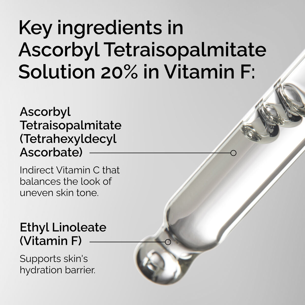 Ascorbyl Tetraisopalmitate Solution 20% in Vitamin F for Hydration and Brightening