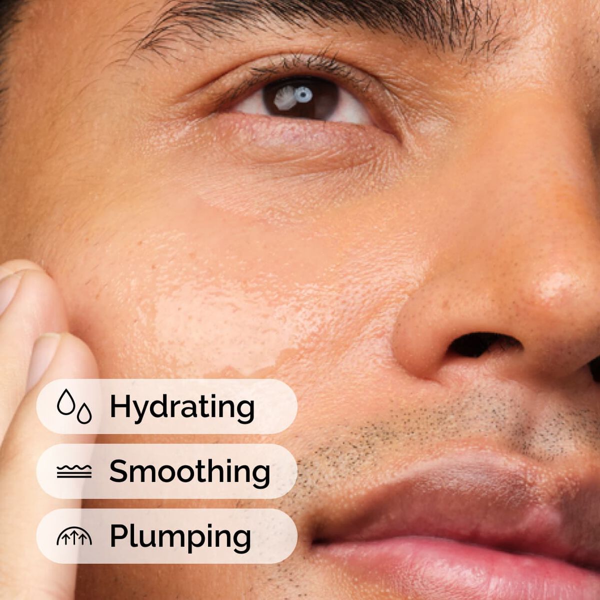 The Ordinary serum applied to skin: hydrating, smoothing, and plumping for improved texture and moisture balance